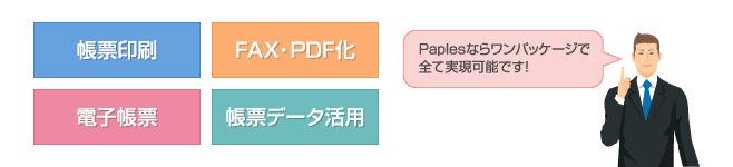 帳票の電子保存・出力など色々活用できる！