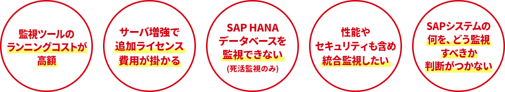 SAP S/4HANA統合監視ツール　お悩み