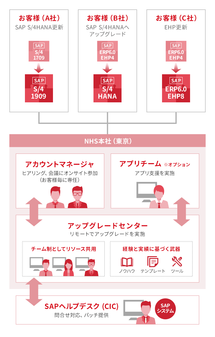 SAPシステムリモートインフラサービスの概要図